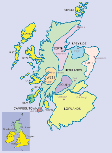 Scotland area map