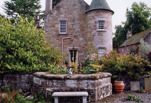 The back garden of the main building